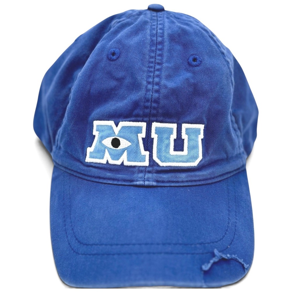 Disney Parks Pixar Monsters University MU Stitched Blue Baseball Hat Cap Adult